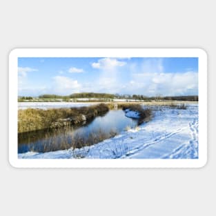 Country River in the Winter Magnet